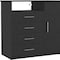 Homeroots 36" Black Four Drawer Combo Dresser 544043 - alternate 14