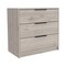 Homeroots 28" Light Gray Wood Three Drawer Dresser 477785 - alternate 7