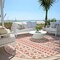 Homeroots 8' Salmon Beige And Copper Round Quatrefoil Washable Indoor Outdoor Area Rug 583248 - alternate 9