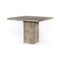 Homeroots 42" Natural Square Solid Wood Pedestal Base Dining Table 488696 - alternate 7