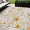 Homeroots 5' X 8' Ivory And Beige Floral Washable Indoor Outdoor Area Rug 611145 - alternate 1