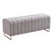 Homeroots 48in Gray and Gold Upholstered Bench 668854 - alternate 8