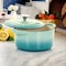 Crock-Pot Artisan 2 Piece 3 Quarts Enameled Cast Iron Dutch Oven in Aqua Blue 124962.02 - alternate 7