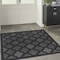 Homeroots 5' Charcoal And Black Square Trellis Indoor Outdoor Area Rug 545552 - alternate 9