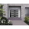Vdomdoors Front Exterior Prehung Aluminum Double Doors Ronex0131 Black Enamel 1 Sidelight Mirrored Clear RONEX0131DEXD-BLK-W72+12xH80-RH-O - alternate 2