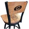 Holland Bar Stool Co 30" Blk Wrinkle Carolina Hurricanes Swivel Bar Stool, Engraved Back L03830BWMedMplACarHurMedMpl - alternate 1