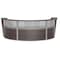 Linea Italia Reception Desk 71 in D X 46 in H, 11.9 ft W X Thermofused Laminate, Clear, Mocha ZUT317 - alternate 1