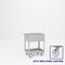 Pucel Welded Box Service Cart, 18 in W x 28 in D x 37 in H, 12 in Deep Box, Semi-Steel Casters, Gray TSC-1828-12S - alternate 1