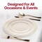 Smarty Had A Party 7.5" Ivory with Gold Vintage Rim Round Disposable Plastic Appetizer/Salad Plates (120 Plates), 120PK 867IVG-CASE - alternate 11