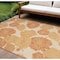 Homeroots 6' X 9' Orange And Ivory Floral Indoor Outdoor Area Rug 550202 - alternate 7
