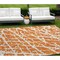 Homeroots 8' X 10' Orange and White Abstract Washable Non Skid Indoor Outdoor Area Rug 559286 - alternate 1