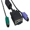 Sanoxy 15ft Super Miniature 3 in 1 KVM Cable, Super PS/2 Keyboard & Mouse, W/ Ferrite 1 End Only, Black SNX-CBL-LDR-KV103-1215 - alternate 2