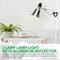 Ipower Clamp Lamp Light with 5.5 Inch Aluminum Reflector up to 60 Watt E26 Socket (no Bulb Included) HIWKLTCLAMPSSILWHT - alternate 13
