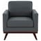 Leisuremod Chester Modern Leather Accent Armchair with Birch Wood Base, Grey CS33GR-L - alternate 10