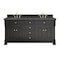 James Martin Vanities Brookfield 72 in. Double Vanity, Black Onyx w/ 3 CM Parisien Bleu Silestone Top 547-V72-BKO-3PBL - alternate 1