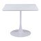Homeroots 36" White Wood and Steel Pedestal Base Square Dining Table 571411 - alternate 7