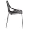 Leisuremod Modern Asbury Dining Chair with Chromed Legs, Black, 4PK AC16BL4 - alternate 8