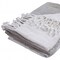 Homeroots 50" X 60" Gray and White Woven Cotton Ombre Throw Blanket with Fringe 516581 - alternate 6