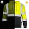 Dome75 Full-zip Hoodie, ANSI/ISEA 107-2020 Class 3, Polyester, HiVis Yellow/Black Bottom, LG DHZ1632 - alternate 7