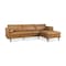 Homeroots Tan Genuine Leather L Shaped Sofa and Chaise Sectional With Toss Pillows 607316 - alternate 10