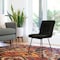 Elama 2 Piece Velvet Tufted Accent Chairs in Black with Black Metal Legs ELM-708-1-BLK - alternate 9