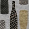 Homeroots 50" X 70" Gray Black And Gold Champagne Bottle Stripe Microfiber Plush Throw Blanket 712593 - alternate 4