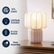 Jonathan Y Leola 10 in. Modern Contemporary Ceramic Fluted Mini w/Ribbed Cocoon Pumpkin Shade LED Table Lamp, Li JYL4202B - alternate 8