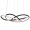 Jonathan Y Alexia 25" Abstract Integrated LED Metal Adjustable Pendant, Black JYL7219A - alternate 1