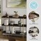 Martha Stewart Emmett 3 Shelf 35in.H Storage Display Unit Bookcase w/Polished Brss Metal Frame in Walnut Wood Grain JN-2542B3-BR-GLD-MS - alternate 10