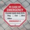 Signmission In Case of Emergency Please Save Ou, 6 Inch X 6 Inch, Plastic Sign OC-P-6-125 - alternate 7