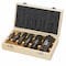 Drill America 6 Piece Carbon Steel NPT Pipe Tap Set (1/4" 3/8" 1/2" 3/4" 1" and 1-1/4" in Wooden Case) DWTPT1/4-1-1/4SET - alternate 1
