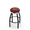 Holland Bar Stool Co 36" Blk Wrinkle Louisiana-Monroe Swivel Bar Stool, Chrome Ring L8B2C36LA-Mon - alternate 1