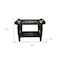 Homeroots 23" X 30" Dark Brown Solid Wood Shower Bench 383316 - alternate 5