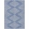 Homeroots 3' X 5' Denim Blue And Ivory Geometric Washable Indoor Outdoor Area Rug 598550 - alternate 9