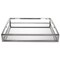 Homeroots 14in White and Silver Square Metal Serving Tray 517547 - alternate 1