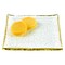 Homeroots 7 Glass Set Of 4 Square Edge Gold Plates 376063 - alternate 1