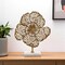 Homeroots 18" Antiqued Gold And White Aluminum And Marble Flowers Abstract Tabletop Sculpture 628148 - alternate 7