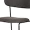Homeroots Gray and Black Upholstered Fabric And Metal Open Back Dining Side Chair 605666 - alternate 5