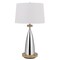 Homeroots 31" Brown Metal Geometric USB Table Lamp With White Empire Shade 524742 - alternate 7