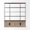 Homeroots 90" Brown Iron and Wood Three Tier Bookcase 380591 - alternate 1