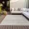 Homeroots 10' X 14' Linen Gray And Beige Striped Washable Indoor Outdoor Area Rug 597264 - alternate 9