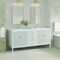 James Martin Vanities Myrrin 72in Double Vanity, Bright White w/ 3 CM Ethereal Noctis Silestone Top 485-V72-BW-FENC - alternate 8
