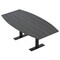 Skutchi Designs 6 Person Conference Table With Power Unit | 6' Boat Table | Harmony Series HAR-BOT-48X72-T.BK-WA7949-NA - alternate 1