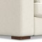 Homeroots 96" Cream Fabric Sofa With Brown Legs 640998 - alternate 5