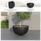 Leisuremod Iris Modern Round Planter - Fiberstone & MGO Clay - Drainage Holes & Weather Covers Included IP12BL - alternate 9