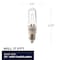 Bulbrite Halogen Dimmable 120V T4 Mini Bulbs, Clear, Mini-Candelabra E11 Screw Base, 100W, 2900K, 5PK 860800 - alternate 5
