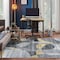 World Rug Gallery Contemporary Distressed Circle Area Rug 5 ft x 7 ft Yellow WR31YELLOW5X7 - alternate 10