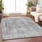 Homeroots 9' X 12' Charcoal Oriental Washable Indoor Outdoor Area Rug 607594 - alternate 8