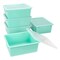 Storex Deep Storage Tray with Lid, Teal 62549U05C - alternate 4