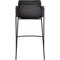 Leisuremod Axis Ergonomic Velvet/Polyester/Leather Bar Stool with Powder-Coated Steel AC29BL - alternate 8